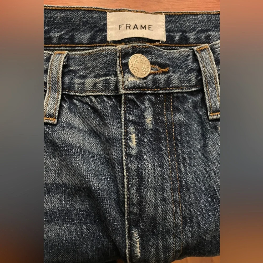 FRAME // Le Jane Crop women’s Straight Leg Blue Denim Jeans - Picture 8 of 16